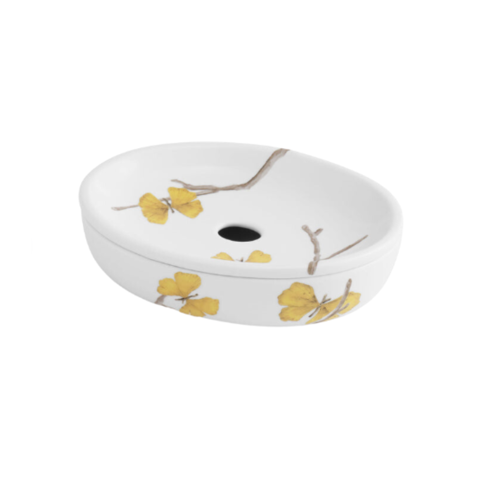 MICHAEL ARAM BUTTERFLY GINKGO GOLD BATH COLLECTION SOAP DISH