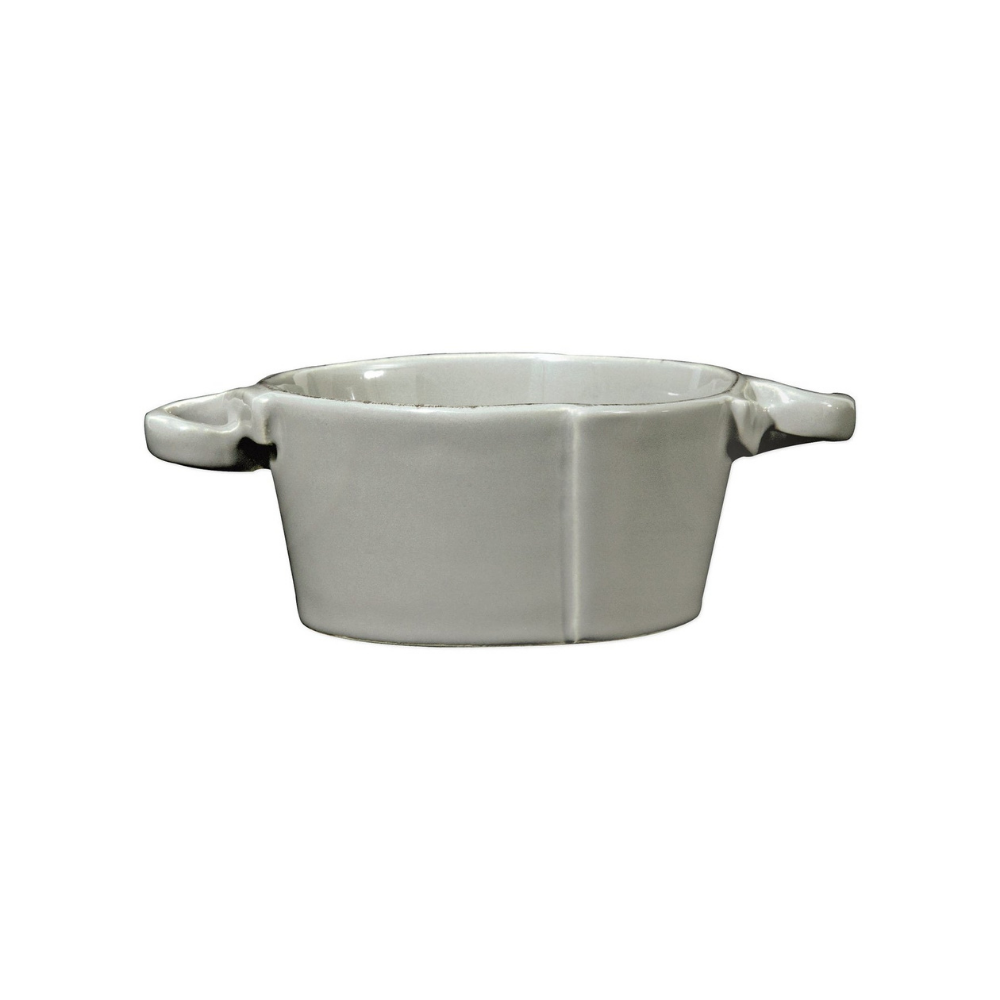 VIETRI LASTRA GRAY SMALL HANDLED BOWL