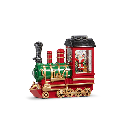 RAZ IMPORTS SANTA AND CARDINAL MUSICAL LIGHTED WATER TRAIN