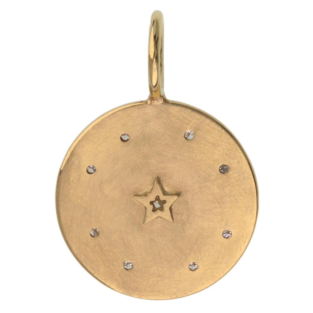 HEATHER B. MOORE GOLD ORNATE COMPASS ROSE CHARM