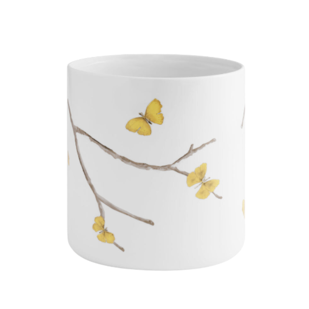 MICHAEL ARAM BUTTERFLY GINKGO GOLD BATH COLLECTION WASTE BASKET