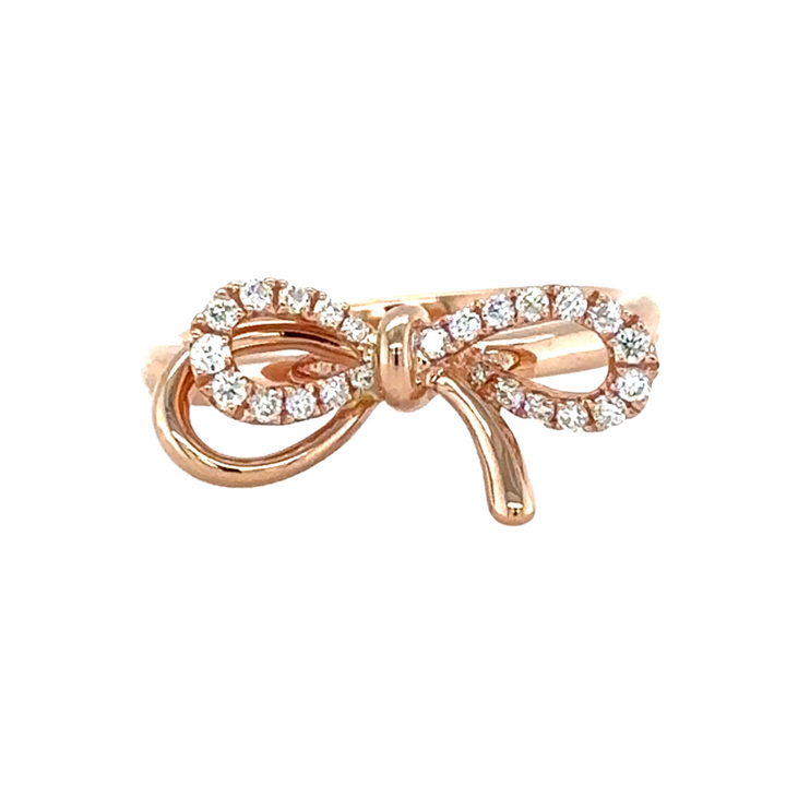 LISA NIK 18K ROSE GOLD BOW RING