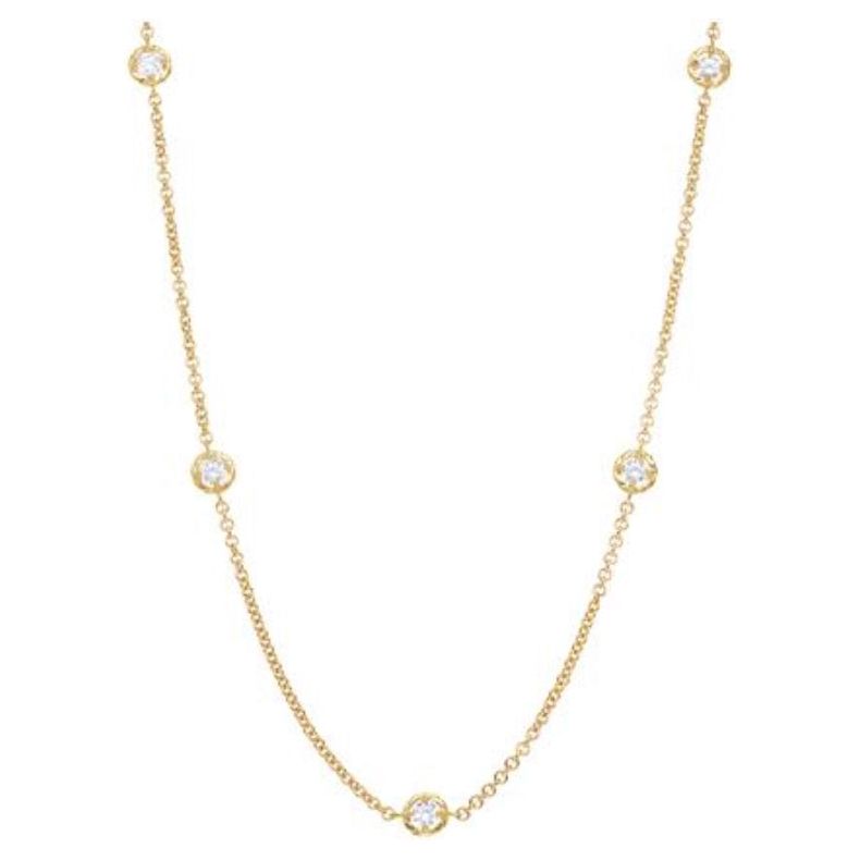 PAUL MORELLI 18K YELLOW GOLD DIAMOND STATION NECKLACE