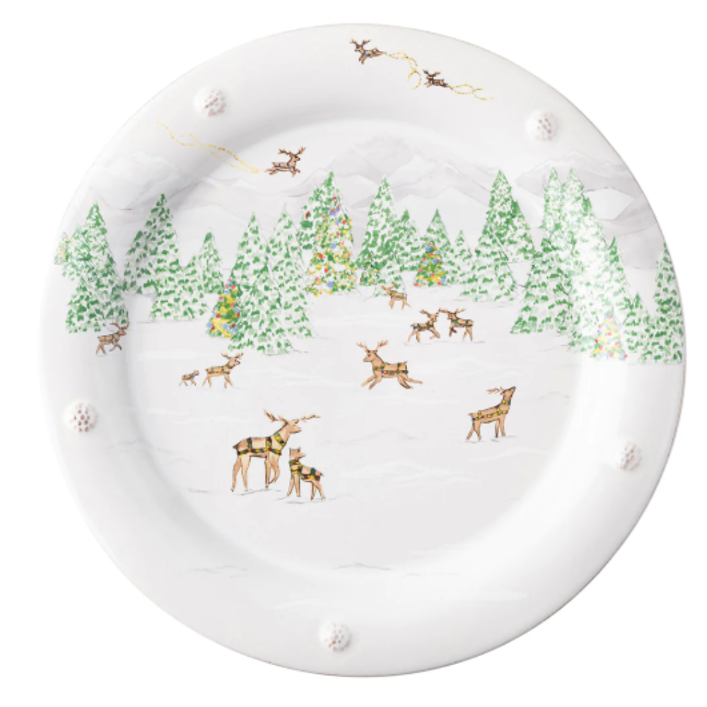 JULISKA BERRY AND THREAD NORTH POLE DINNER PLATE