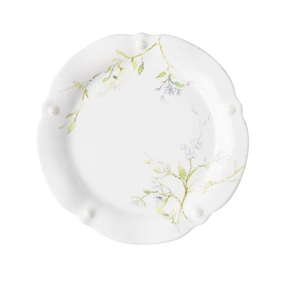 JULISKA BERRY AND THREAD FLORAL SKETCH JASMINE DINNER PLATE