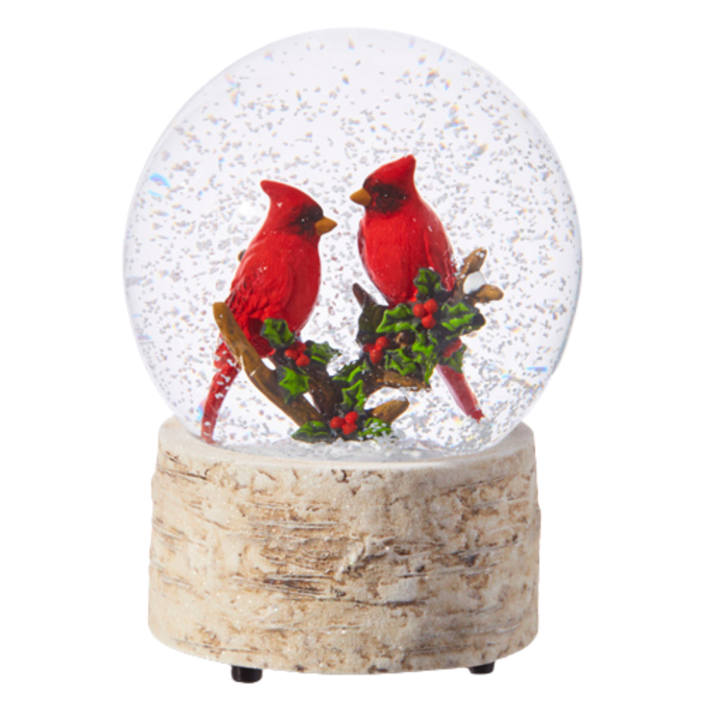 RAZ IMPORTS MUSICAL CARDINAL WATER GLOBE