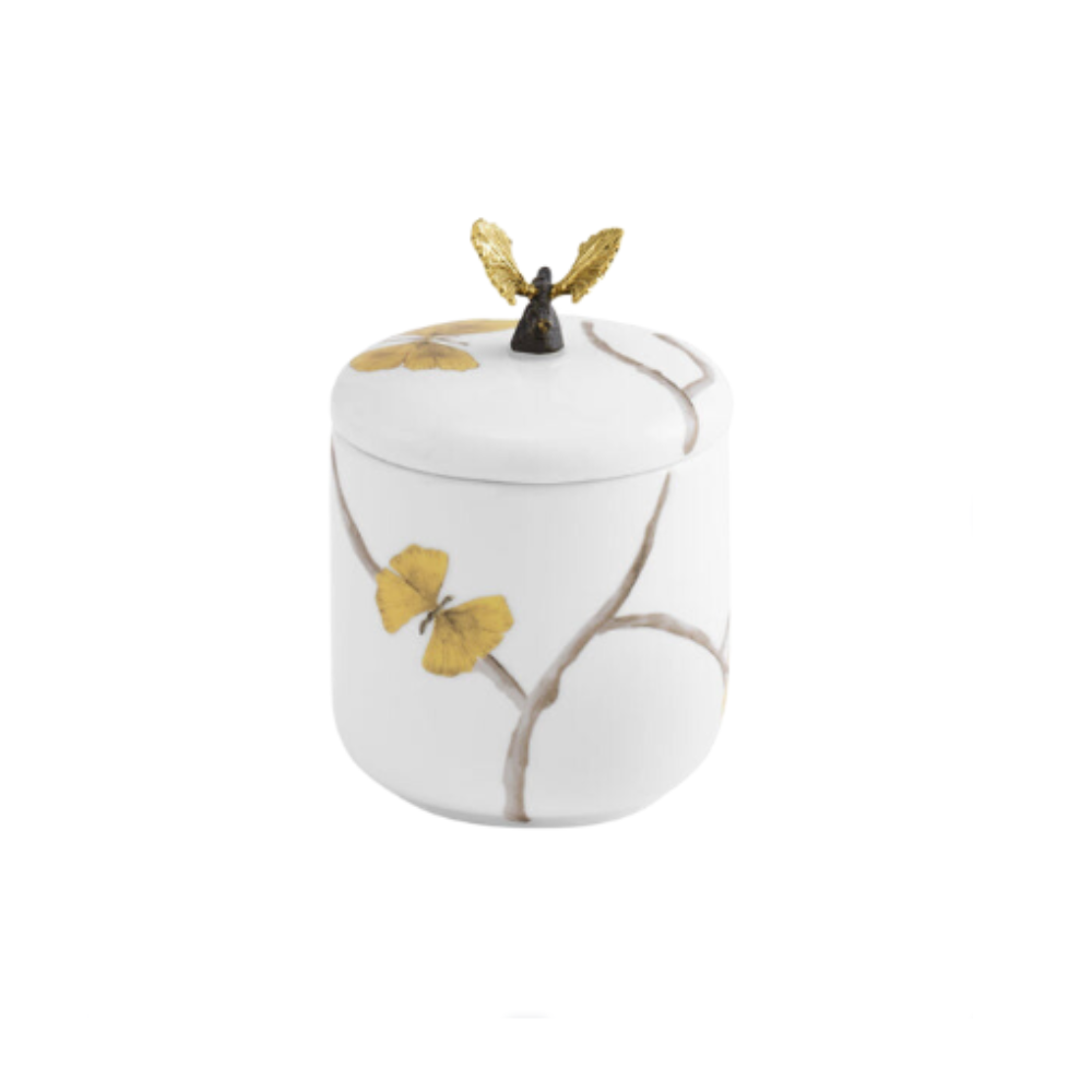 MICHAEL ARAM BUTTERFLY GOLD GINKGO SMALL BATH CONTAINER