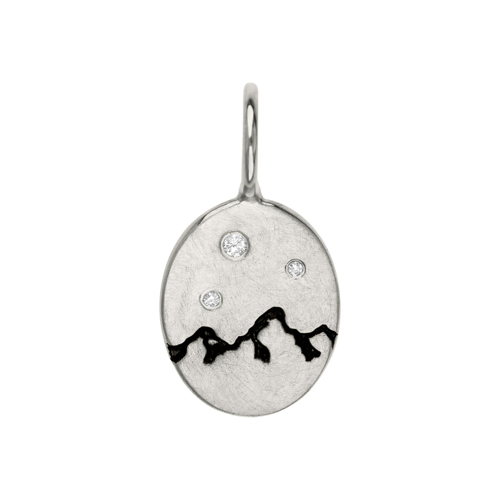 HEATHER B. MOORE Sterling Silver Mini Teton Mountain Range Charm