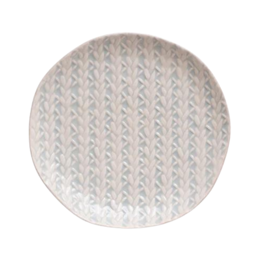 SKYROS SHEER BLUE WEAVE SALAD PLATE