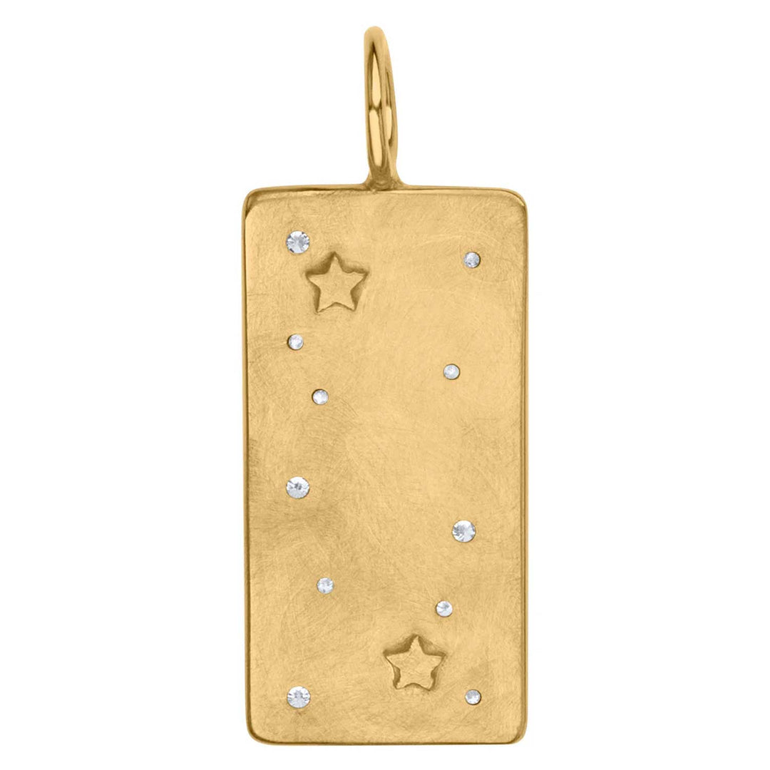 HEATHER B. MOORE YELLOW GOLD AMBITIOUS GRAFFITI ID TAG