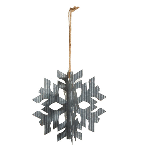 RAZ IMPORTS GALVANIZED SNOWFLAKE ORNAMENT