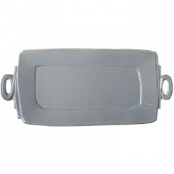 VIETRI LASTRA GRAY HANDLED RECTANGULAR PLATTER