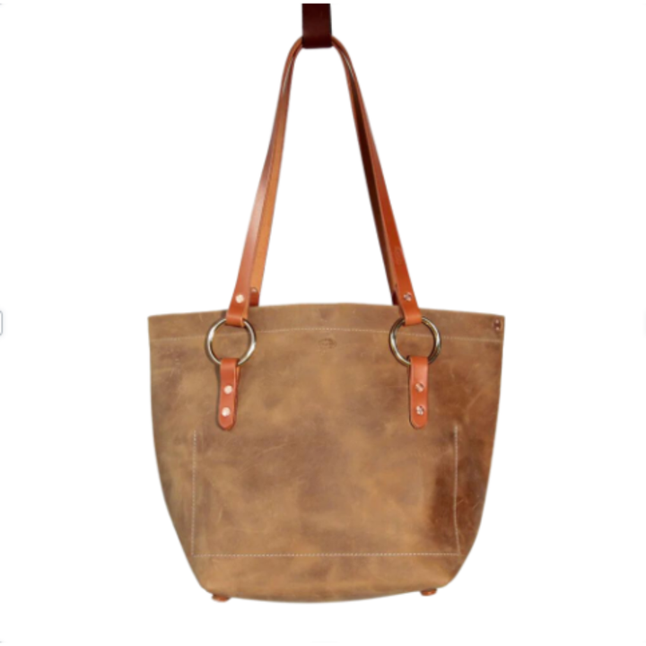 COPPERDOT LEATHER GOODS NO. 1 MEDIUM TOTE CREAM,GREY OIL,WALNUT,SANDSTONE