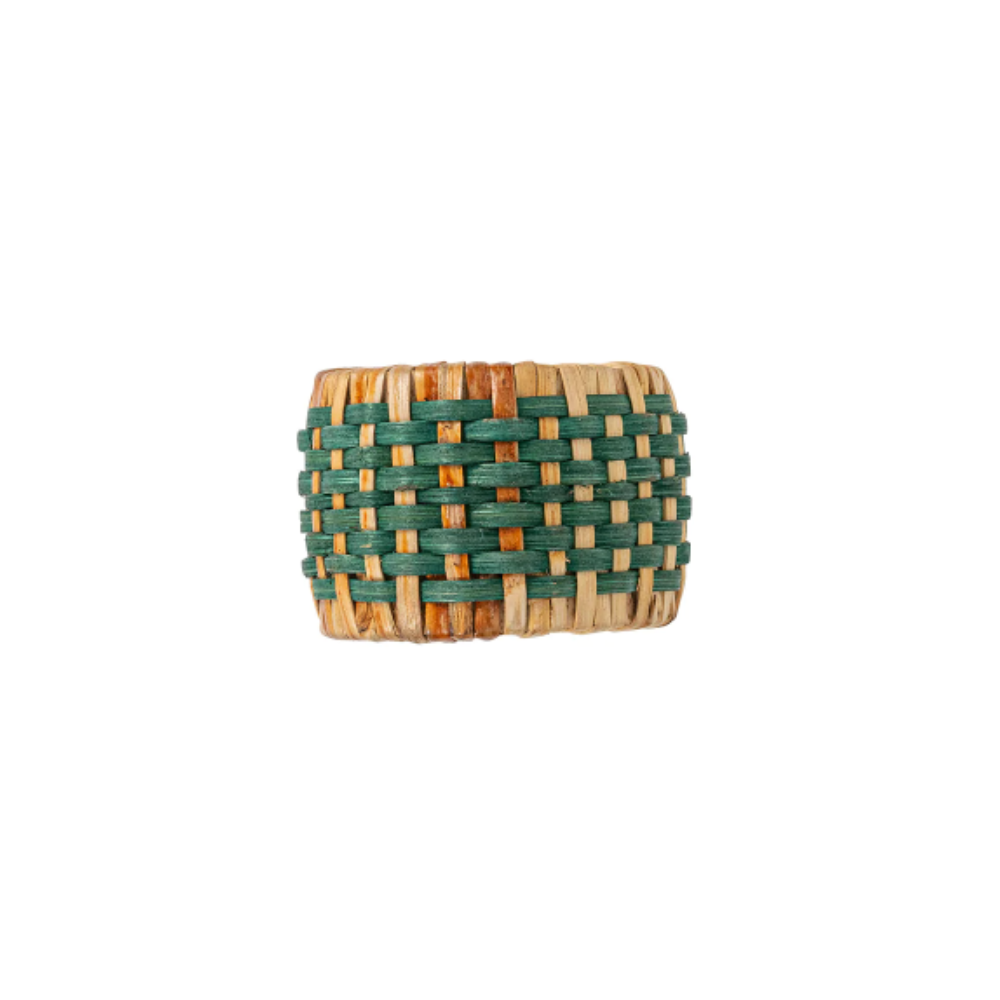 JULISKA WOVEN GREEN NAPKIN RING