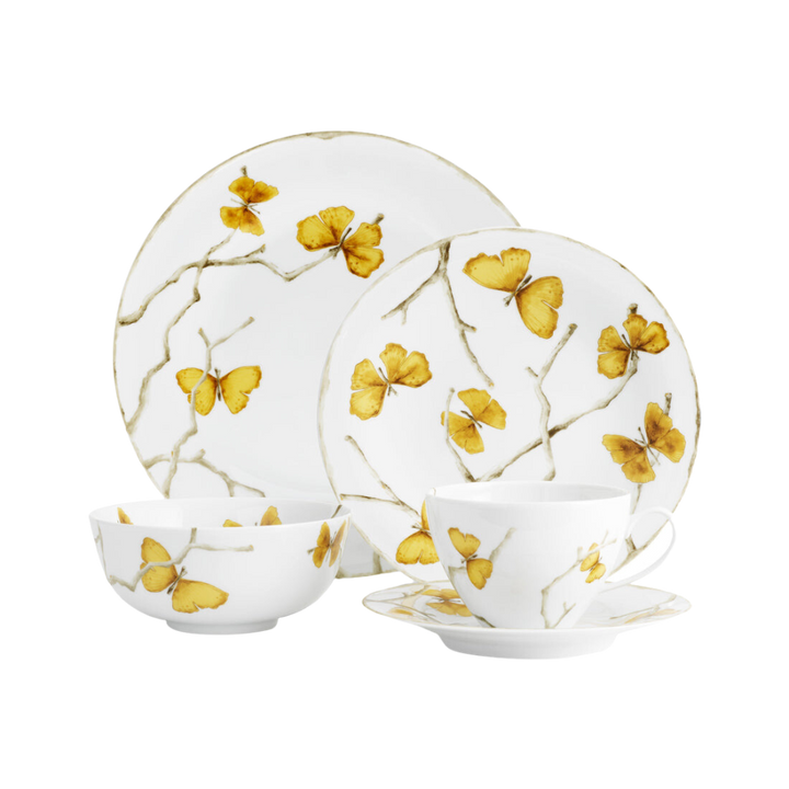 MICHAEL ARAM BUTTERFLY GINKGO GOLD 5PC PLACESETTING