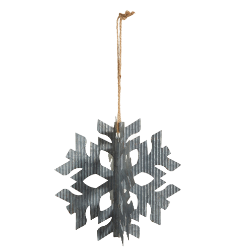 RAZ IMPORTS GALVANIZED SNOWFLAKE ORNAMENT