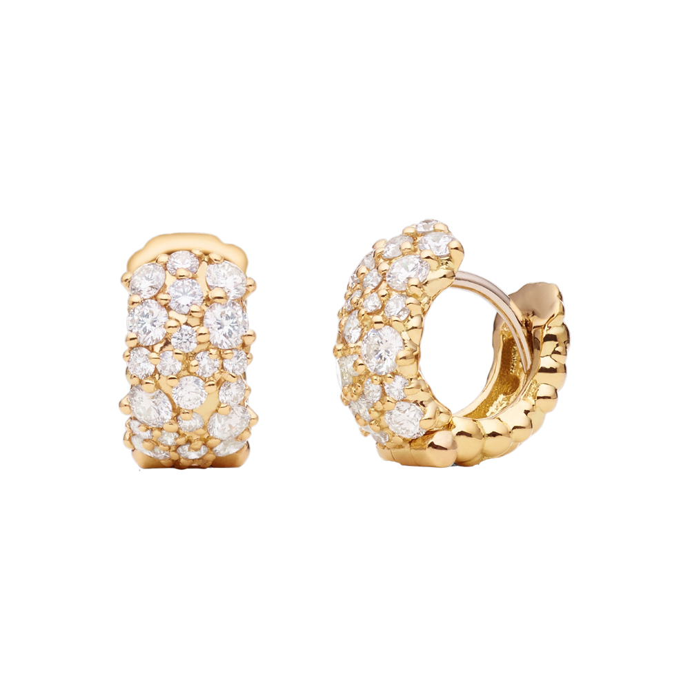 PAUL MORELLI 18K YELLOW GOLD HOOP EARRINGS WITH DIAMONDS