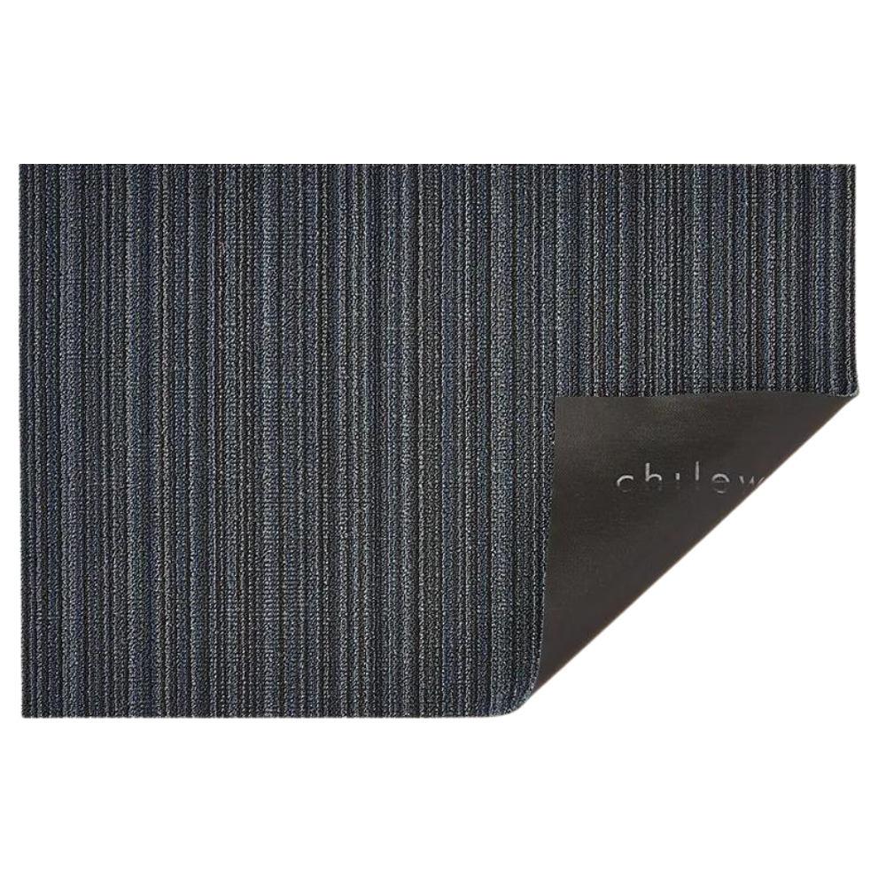 CHILEWICH SKINNY STRIPE SHAG BIG MAT 36X60 BLUE