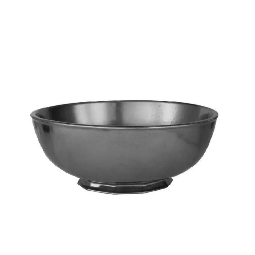 JULISKA PEWTER STONEWARE ROUND SERVING BOWL