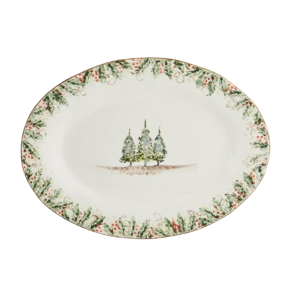 ARTE ITALICA NATALE OVAL PLATTER