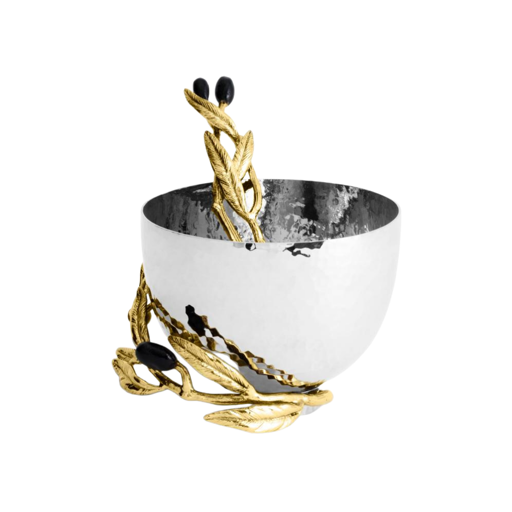 Olive Branch Nut Dish With Spoon