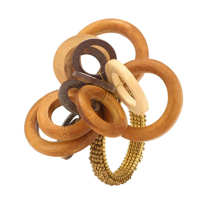 BODRUM Napkin Ring Interlink Wood