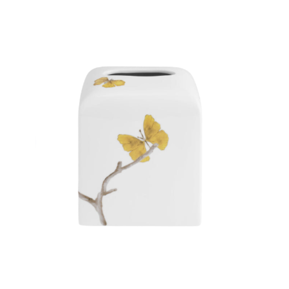 MICHAEL ARAM BUTTERFLY GINKGO GOLD BATH COLLECTION TISSUE BOX HOLDER