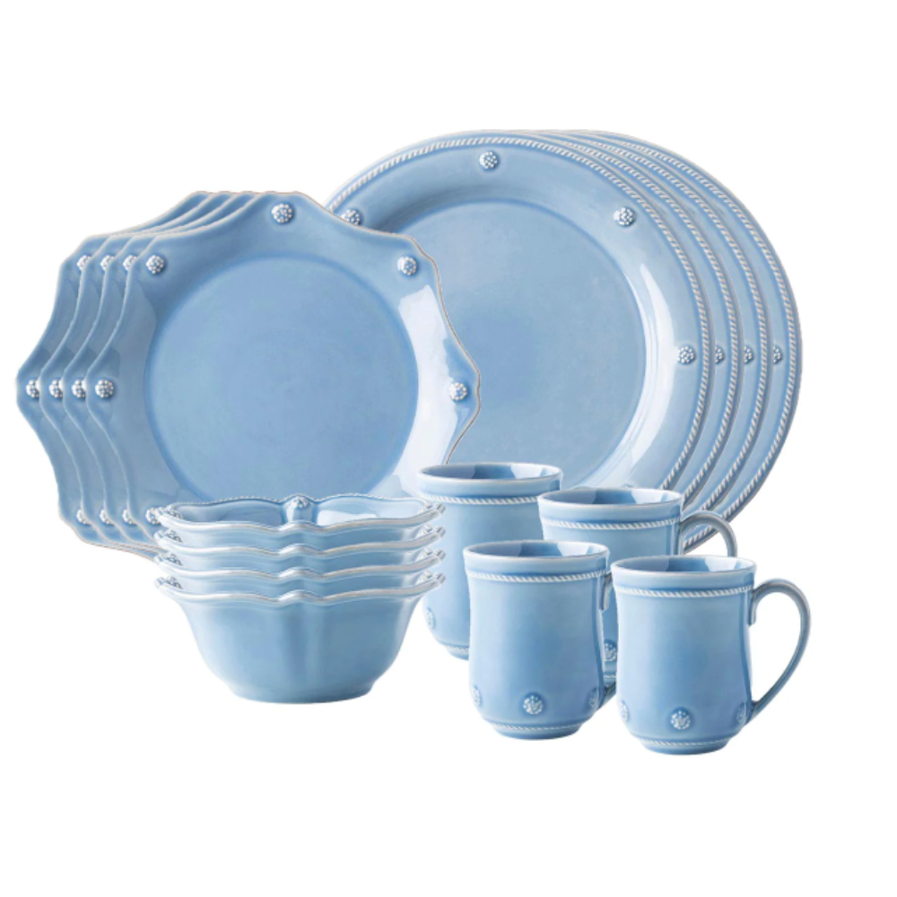 JULISKA BERRY & THREAD 16PC PLACE SETTING CHAMBRAY (ONLINE ONLY)