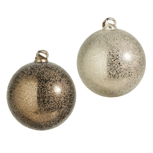 RAZ IMPORTS GREY TEXTURED BALL ORNAMENT