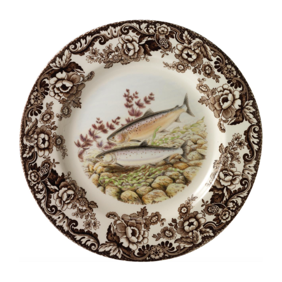 SPODE WOODLAND KING SALMON DINNER PLATE