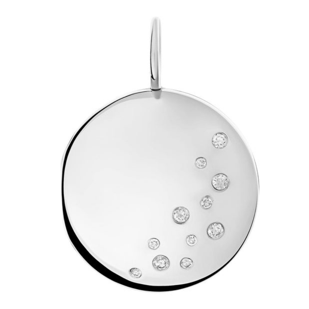 HEATHER B. MOORE STERLING SILVER LOCKET WITH DIAMONDS