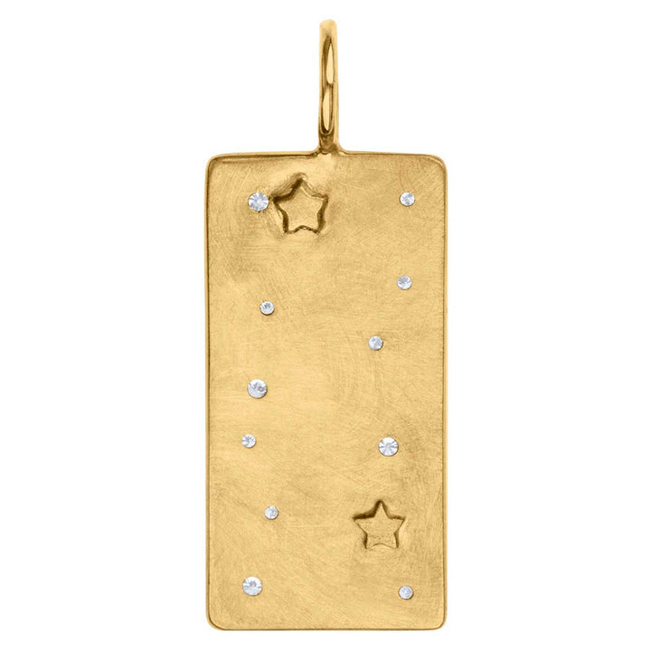 HEATHER B. MOORE YELLOW GOLD GRACIOUS GRAFFITI ID TAG