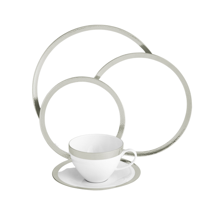 MICHAEL ARAM Silversmith Dinnerware 5PC Placesetting