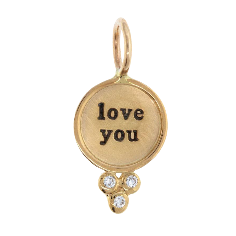 HEATHER B. MOORE LOVE YOU CHARM W/DIAMONDS