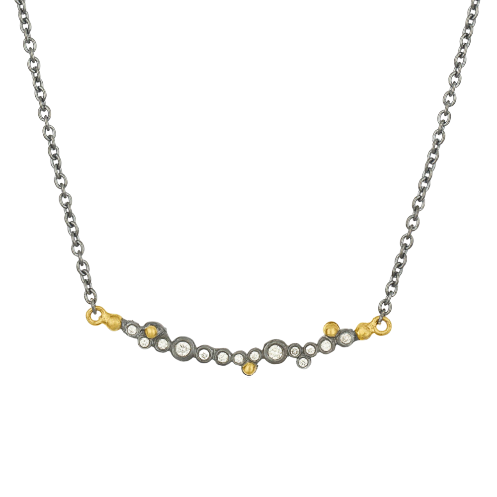 LIKA BEHAR 24K YELLOW GOLD DYLAN BAR NECKLACE