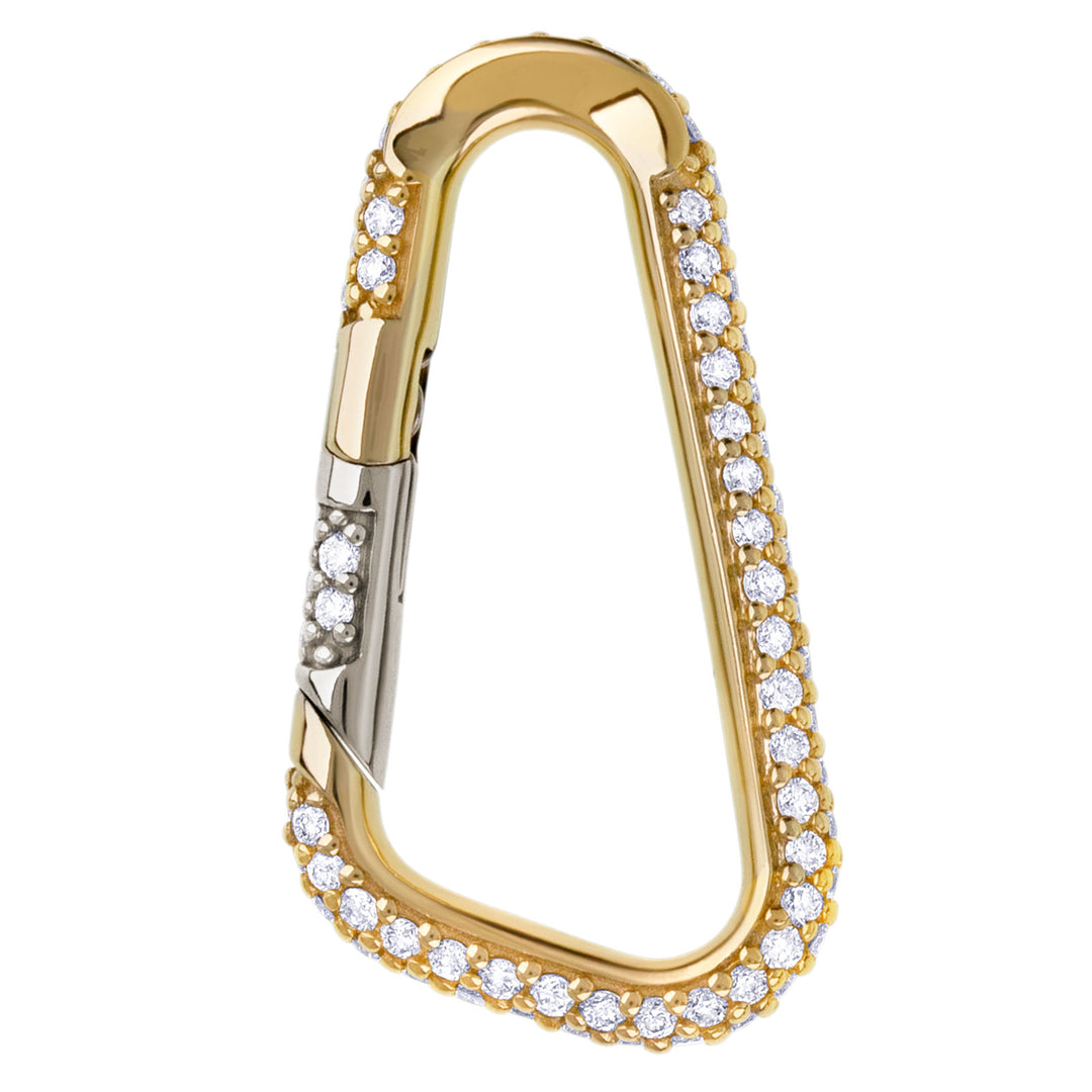 HEATHER B. MOORE LARGE PAVE CARABINER DIAMOND HINGE