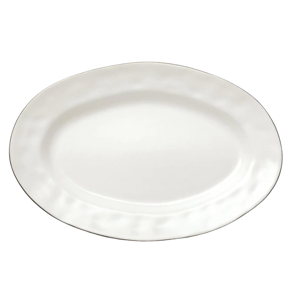 SKYROS MATTE WHITE SMALL OVAL PLATTER