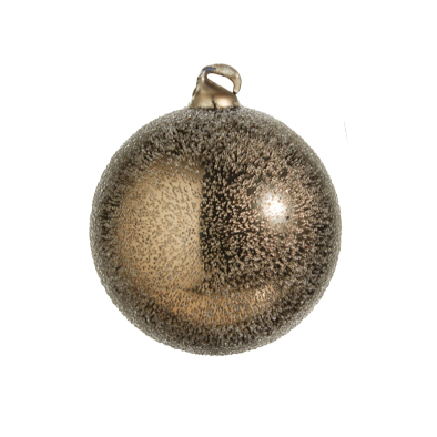 RAZ IMPORTS GREY TEXTURED BALL ORNAMENT