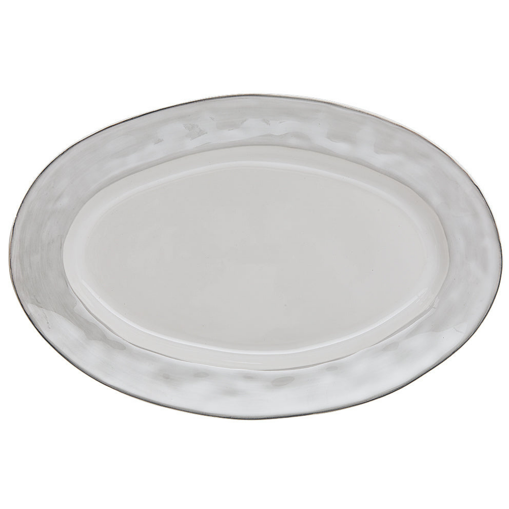 SKYROS AZORES GREIGE SHIMMER SMALL OVAL PLATTER