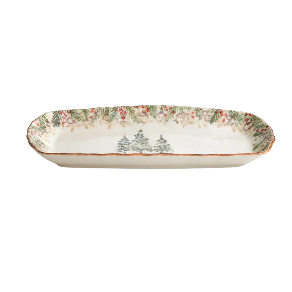 ARTE ITALICA NATALE RECTANGULAR TRAY