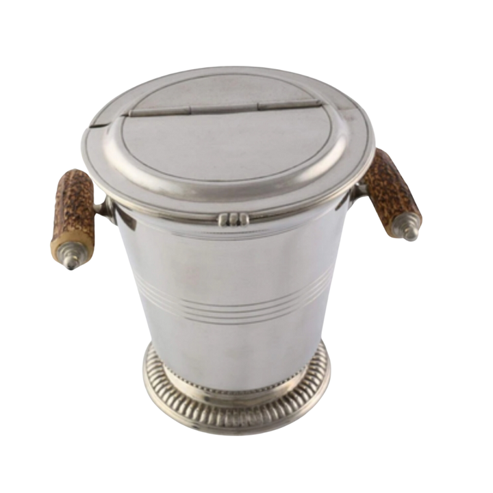 VAGABOND HOUSE Pewter Ice Bucket With Antler Handles