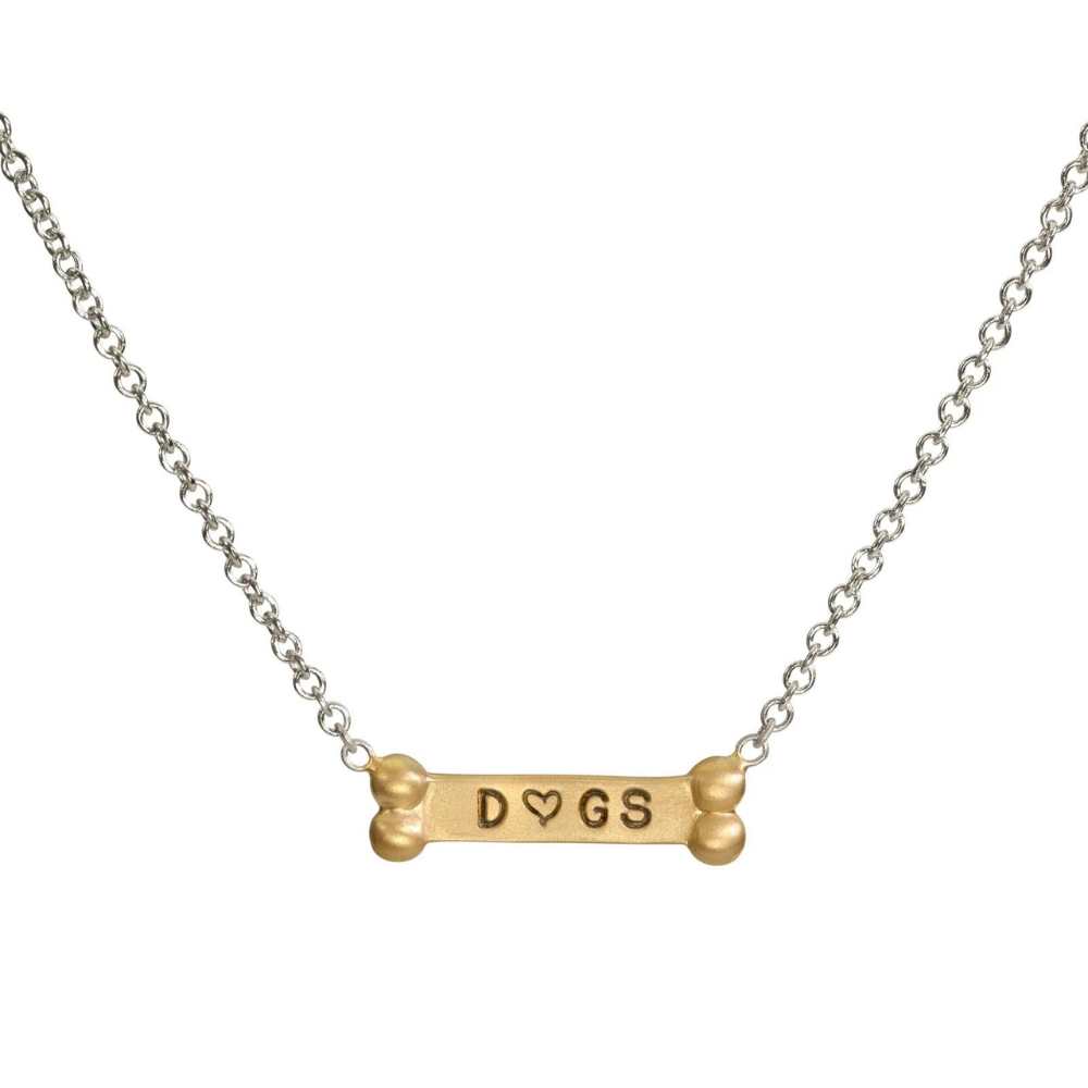 HEATHER B. MOORE SILVER & GOLD DOG BONE ACCENT CHAIN