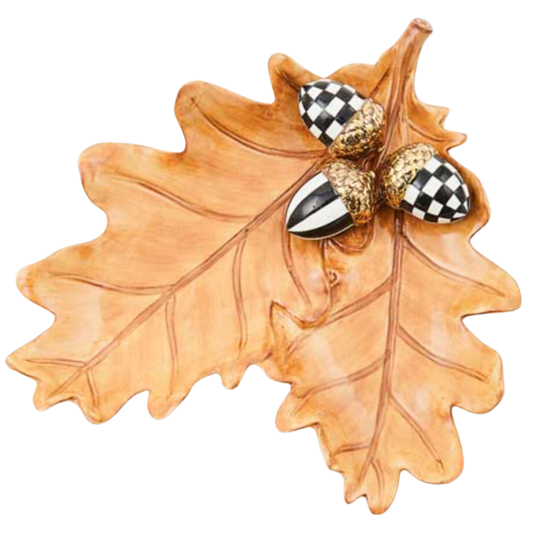 MACKENZIE CHILDS Oak Leaf And Acorn Tray