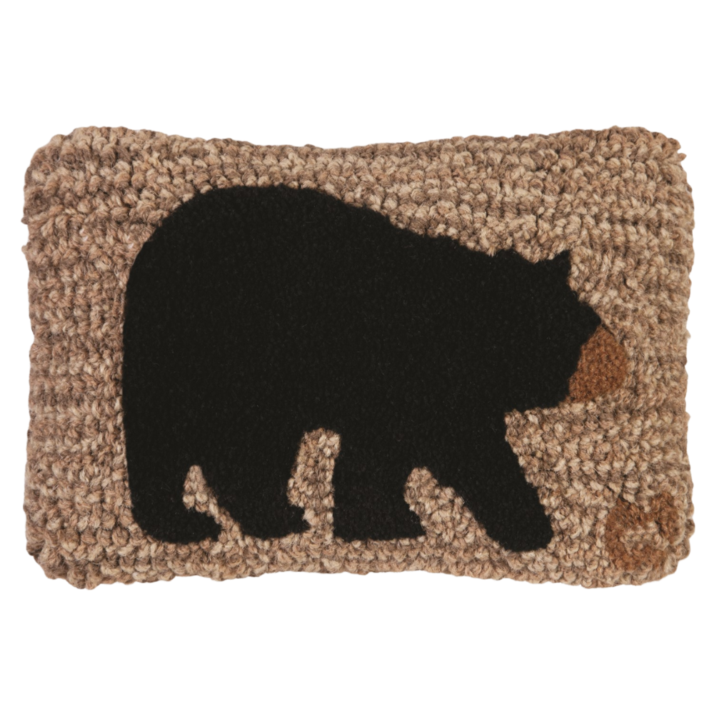 CHANDLER 4 CORNERS Black Bear On Tweed Pillow