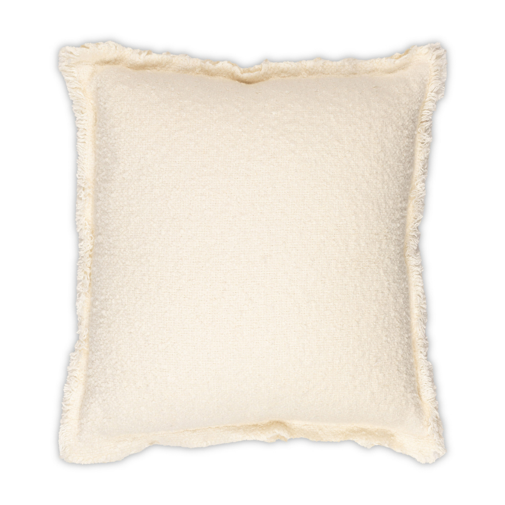 MOSS HOME RILEY FRAYED OATMEAL PILLOW 22X22