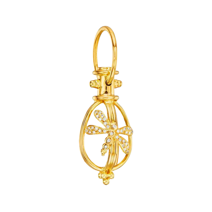 18K YELLOW GOLD DRAGONFLY AMULET