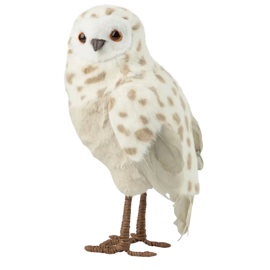 SILVER TREE Plush Spotted Owl Figurine