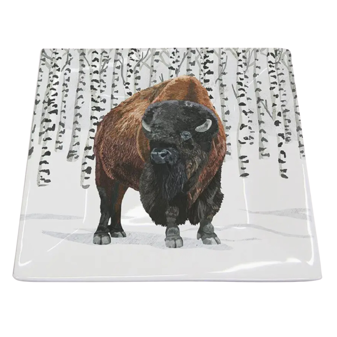 PAPERPRODUCTS Wilderness Buffalo Square Plate