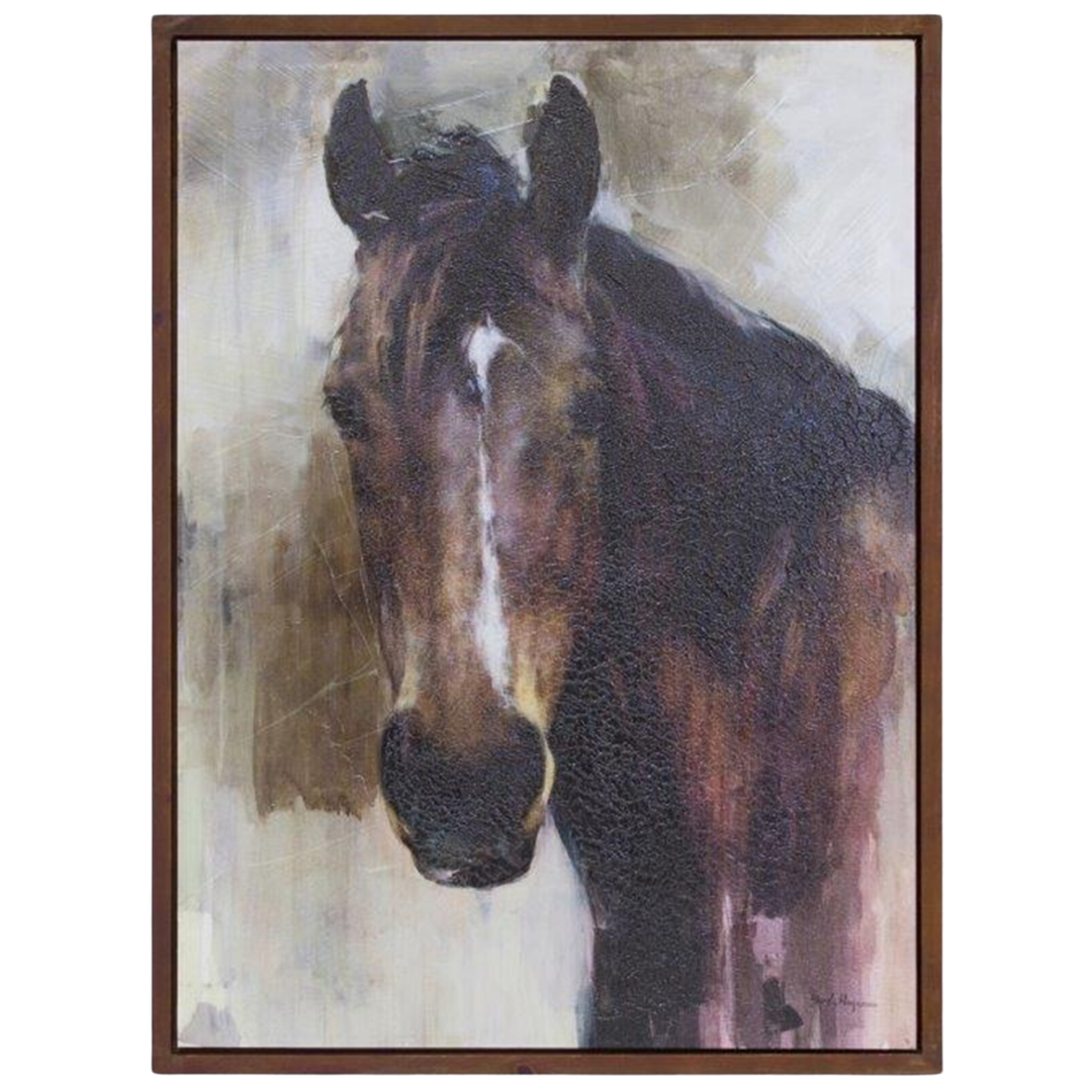 MELROSE Wood Framed Horse Print