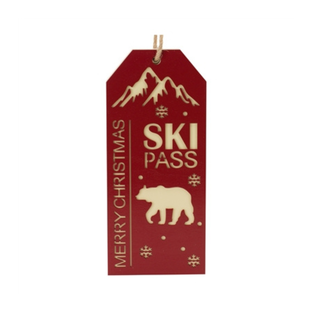 MELROSE SKI PASS TAG ORNAMENT